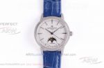 VC Factory Vacheron Constantin Patrimony 316L Stainless Steel Diamond Case Blue Leather Strap 32mm Women's Watch